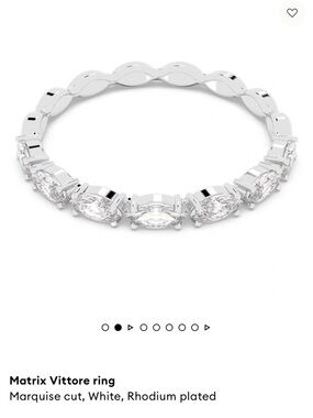 Swarovski Crystal Marquise White Rhodium Ring